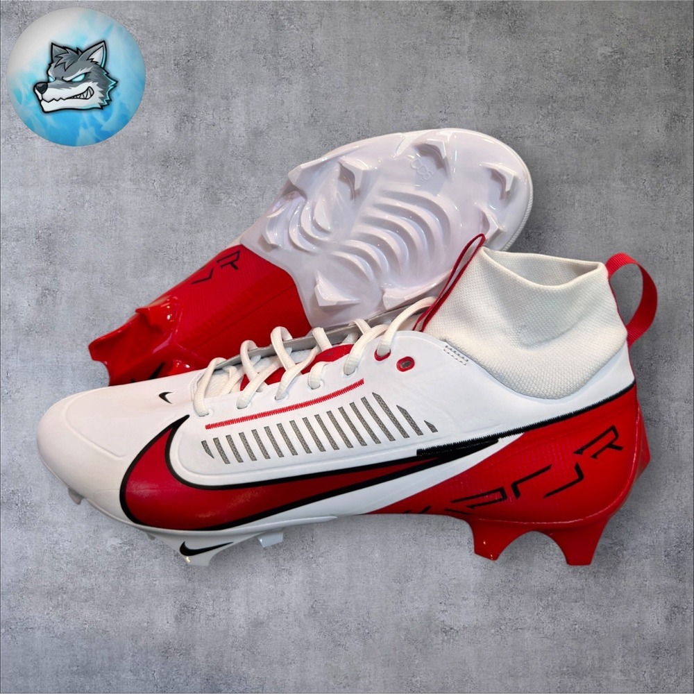 Nike Vapor Edge Pro 360‎ 2 White/Red Football Cleats Mens Size 14.5 FN7759-108